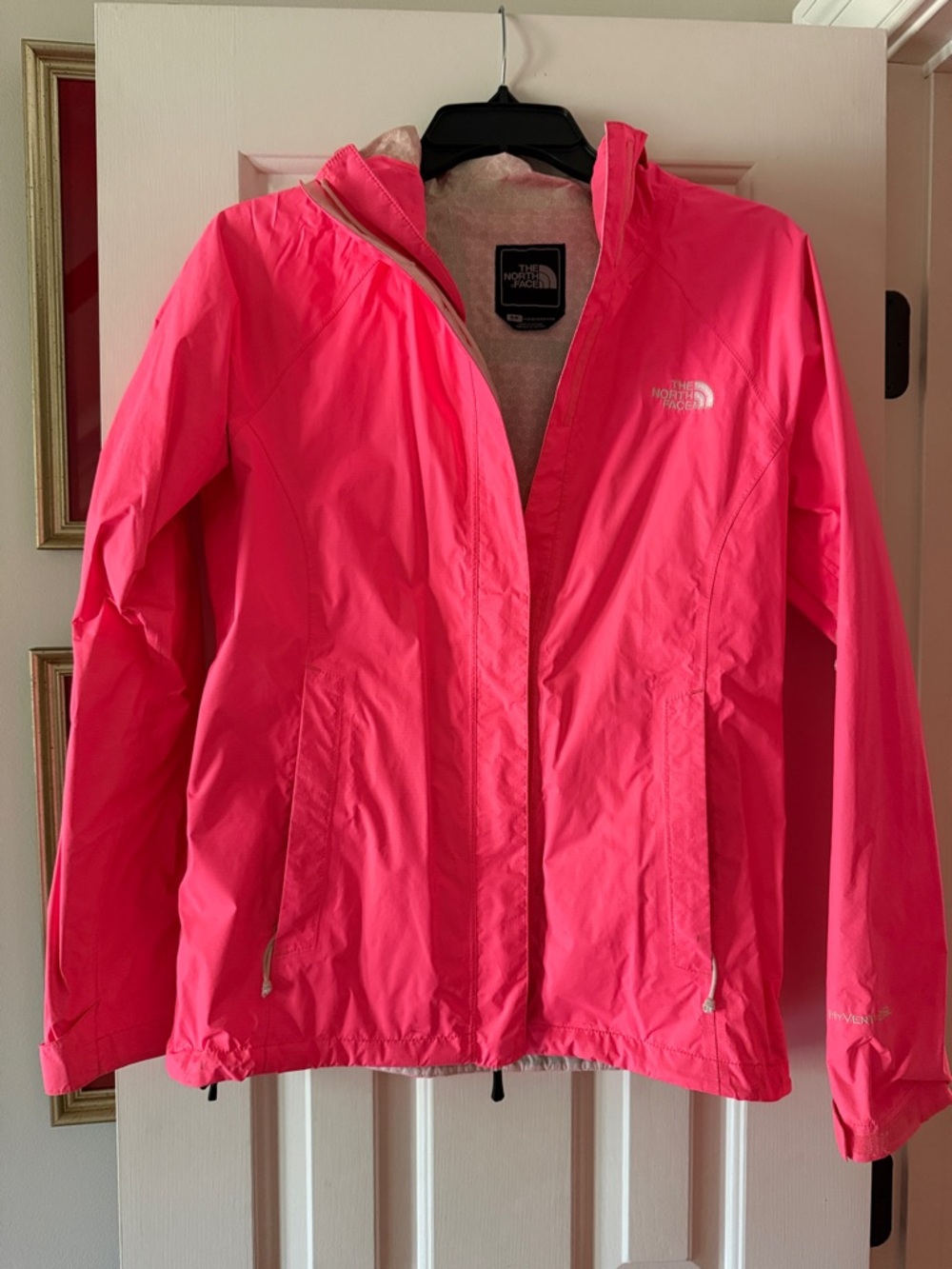 The North Face Bright Pink HyVent Rain Jacket